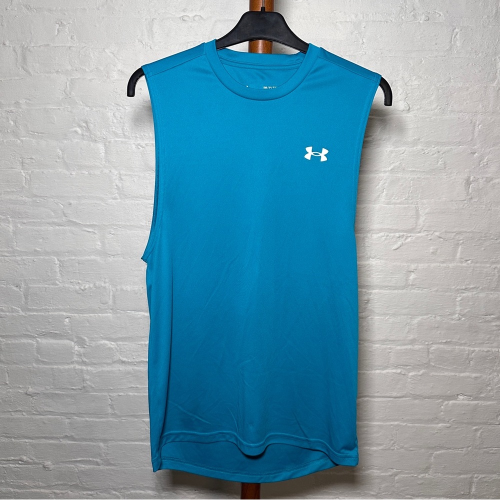 Under Armour muscle workout tank top blue